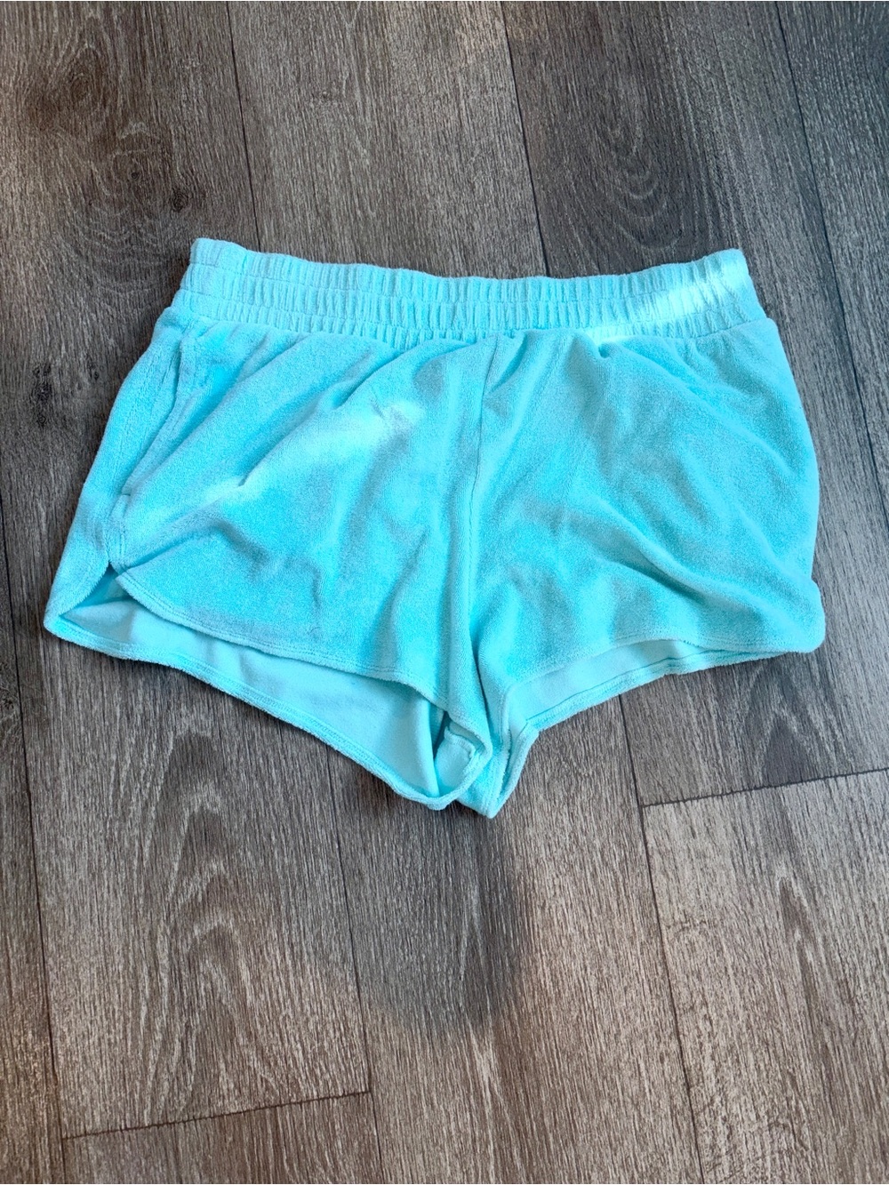 Victoria's Secret On Point Light Aqua Terry Shorts